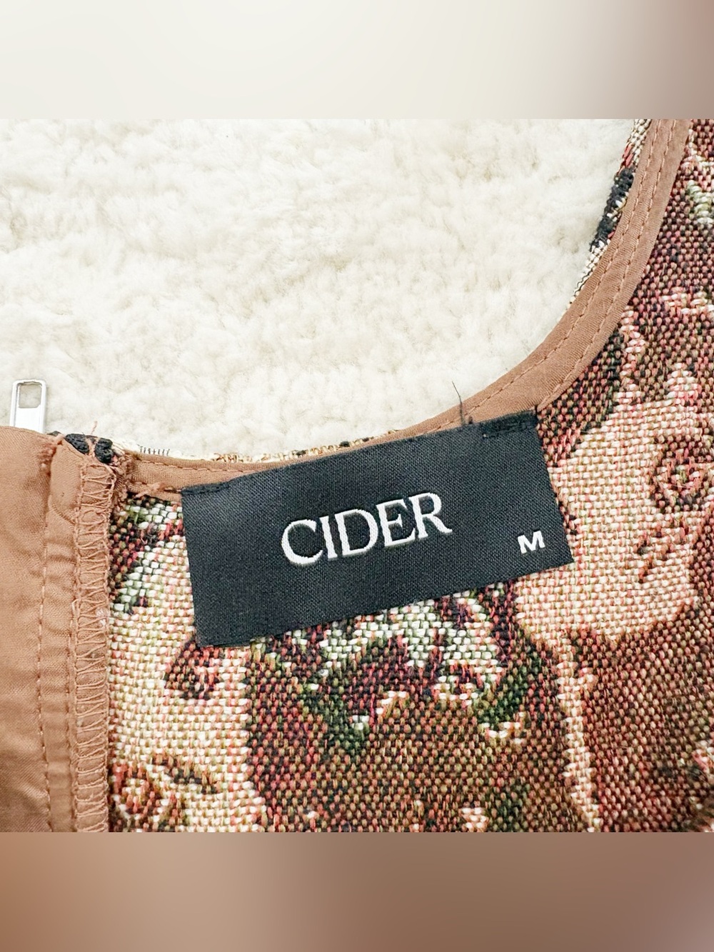 Cider Jacquard Cat Pattern Corset Cami Crop Top Medium - Picture 5 of 11